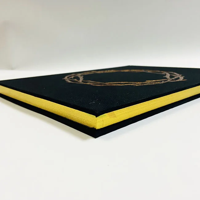 Bedrukt stoffen doek hardcover boek met gouden randen